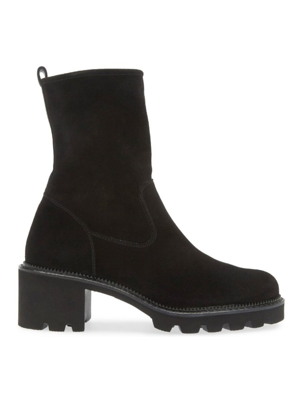 $550 GREEN Wanda Boot PLATFORM LUG SOLE SUEDE BLACK ZIP CHUNKY 9.5  (TF26)
